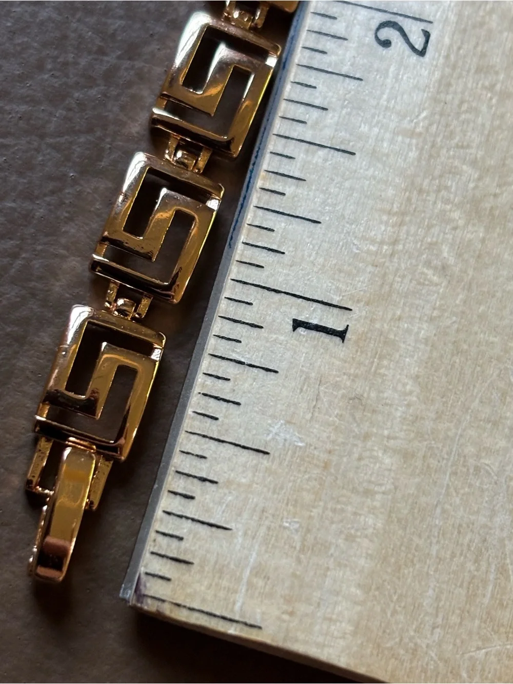 Greek Key Link Bracelet - 18k Rose Gold Plated 🌸